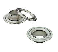 ISTA TOOLS Ösen, Öse DIN 7332,Ø 10mm - 16mm, Messing, Stahl, Edelstahl, Planenöse, Banner (250, 10mm Stahl vernickelt)