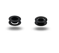 ISTA TOOLS T-3 Ösen mit Gegenscheiben, Messing-Ösen, Metallöse, Rundöse mit Scheibe, Messing, rostfrei - 120 Stück (3 x 7 x 4,6 mm, Schwarz)