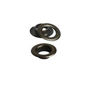 IstaTools Ösen mit Gegenscheiben, Messing-Ösen, Metallöse, Rundöse mit Scheibe, Messing, rostfrei (10, 12mm / 25mm Antik oxidiert)