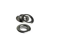 IstaTools Ösen mit Gegenscheiben, Messing-Ösen, Metallöse, Rundöse mit Scheibe, Messing, rostfrei (10, 12mm / 25mm Silber nickelfrei)