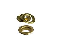 IstaTools Ösen mit Gegenscheiben, Messing-Ösen, Metallöse, Rundöse mit Scheibe, Messing, rostfrei (60, 10mm / 19mm gelb nickelfrei)