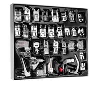 ISTOVO 32-Teiliges Nähfuß-Set für Nähmaschinen, Aufsteckbare Nähfüße, Passend für Singer, Euro-Pro