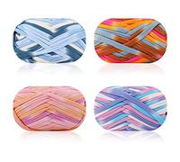 iSuperb 3 Pack Textilgarn zum Häkeln und Stricken,Strickgarn, weiches Kerngarn,Fabric Cloth T-Shirt Yarn,für Teppiche Decke und Kunsthandwerk