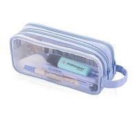 iSuperb Studenten Mäppchen Klein Federmäppchen Kinder Schulmäppchen Bleistift Beutel für Mädchen, Junge, Teenager Schuletui Schlamperbox Einfarbig (Blau)