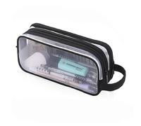 iSuperb Studenten Mäppchen Klein Federmäppchen Kinder Schulmäppchen Bleistift Beutel für Mädchen, Junge, Teenager Schuletui Schlamperbox Einfarbig (Schwarz)