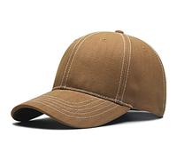 ISWMM Großer Kopf Hut Sport Baumwolle Schirmmütze XXL Übergröße Baseball Cap Big Head Hat Plus 60-68 cm, camel