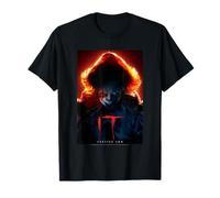 IT Chapter 2 Pennywise T-Shirt - Warner Bros Official Licensed Product - Schwarz, Cartoon, Klein, Kurzarm, Unisex, Polyester 100%, Klassisch, Horror-Fans, Film-Enthusiasten, Unisex-Jugendliche