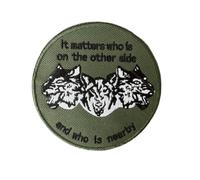 "It Matters Who Is on The Other Side and Who Is Nearby", Patches Klett, Military Patch Taktische Moral Klett Patches Aufnäher für Hüte Taschen Jacken Jeans Taktische Ausrüstung