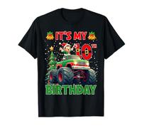 It’s My 10th Birthday Xmas Elf Monster Truck Christmas Kids T-Shirt