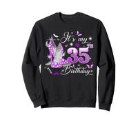 It’s My 35th Birthday Pink 35 Years Old Birthday Queen Party Sweatshirt