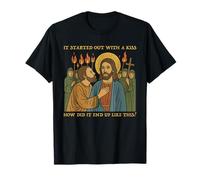 It Was Only a Kiss - Jesus & Judas Parodie Zitat T-Shirt