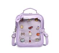 Ita Bag Rucksack Crossbody Geldbörse Kawaii Tasche Anime Cute Doll Tasche für Kpop Fan Japanische Anime Pin Display, Violett