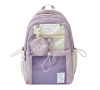 Ita Bag Rucksack mit Pin Display Einsatz, Kawaii JK Pin Display Rucksack mit Laptopfach, Großer Schulrucksack lässiger Robuster Bookbag Anime Cosplay Geschenke (Purple)