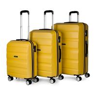 ITACA - Gepäck-Sets, Reisekoffer, Reisekoffer Set, Kofferset, Hartschalenkoffer, Trolley-Set, Luggage - Große Auswahl an Koffer & Trolleys für Jede Reise!, Senf