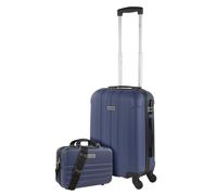 ITACA - Handgepäck Koffer Trolley - Reisekoffer Mit Rollen und Reisekoffer Hartschalenkoffer für Vielreisende. Koffer Jeansblau