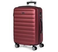 ITACA - Hartschalenkoffer Groß, Reisekoffer Mit Rollen Groß - Robustes Reisegepäck Als Aufgabegepäck 158 cm Gurtmaß - Trolley Koffer & Trolleys, Suitcase Erweiterbares Volumen, Granat