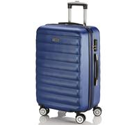 ITACA - Hartschalenkoffer Groß, Reisekoffer Mit Rollen Groß - Robustes Reisegepäck Als Aufgabegepäck 158 cm Gurtmaß - Trolley Koffer & Trolleys, Suitcase Erweiterbares Volumen, Blau