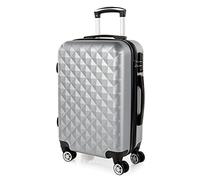 ITACA - Koffer Mittelgroß, Hartschalenkoffer L, Koffer & Trolleys, Hartschalenkoffer, Hartschalenkoffer Groß für Vielreisende 771760, Silber