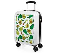 ITACA - Kinderkoffer Koffer Kindertrolley für Reisen mit Leichtgewicht stabilem Design geräumigem Innenfach ideal für Urlaub Schule und Wochenendausflüge. Zahlenschloss, Weiss