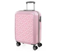 ITACA - Kinderkoffer Koffer Kindertrolley für Reisen mit Leichtgewicht stabilem Design geräumigem Innenfach ideal für Urlaub Schule und Wochenendausflüge. Zahlenschloss, Rosa