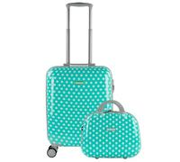 ITACA - Kinderkoffer Koffer Kindertrolley für Reisen mit Leichtgewicht stabilem Design geräumigem Innenfach ideal für Urlaub Schule und Wochenendausflüge., Mint Moles