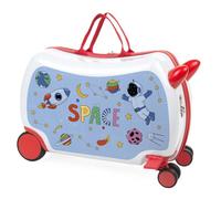 ITACA - Kinderkoffer Mädchen & Jungen: Zum Draufsitzen, Kindergepäck, Kindertrolley - Reisebegleiter, Blau