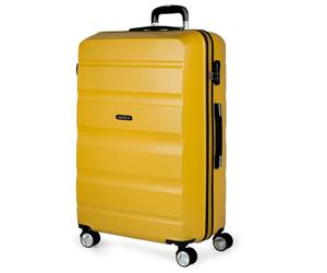 ITACA - Koffer Groß, Koffer Mit Rollen Für Komfortable Reisen Mit Stabiler Bauweise, Modernem Design Und Sicherem Transport Zahlenschloss ., Senf