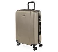 ITACA - Koffer Groß, Koffer Mittelgroß, Hartschalenkoffer M - Robuster Hartschalenkoffer & Koffer & Trolleys mit 4 Rollen, ideal als Reisekoffer für Jede Reise, Champagner