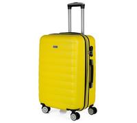 ITACA - Koffer Groß, Koffer Mittelgroß, Hartschalenkoffer M - Robuster Hartschalenkoffer & Koffer & Trolleys mit 4 Rollen, ideal als Reisekoffer für Jede Reise, Gelb