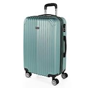 ITACA - Koffer Groß, Koffer Mittelgroß, Hartschalenkoffer M - Robuster Hartschalenkoffer & Koffer & Trolleys mit 4 Rollen, ideal als Reisekoffer für Jede Reise, Aquamarine