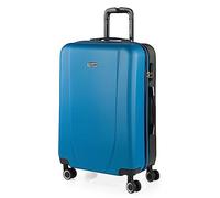 ITACA - Koffer Groß, Koffer Mittelgroß, Hartschalenkoffer M - Robuster Hartschalenkoffer & Koffer & Trolleys mit 4 Rollen, ideal als Reisekoffer für Jede Reise, Blau-Anthrazit