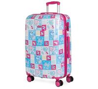 ITACA - Koffer Kinder Mädchen. Reisekoffer Kinder Polycarbonat Koffer Kinder Kinderkoffer Mädchen - Kinder Koffer mit Integriertes Zahlenschloss - 4 Rädrig Kinder Reisekoffer, Blau-Fuchsia