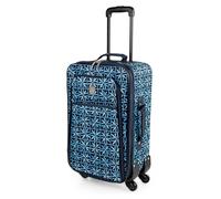 ITACA - Koffer Klein Handgepäck - 4 Rollen - Handgepäck 55x40x20 Leicht und Robust - Reisekoffer Klein aus Hochwertigen Materialien, Marine Blau