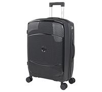 ITACA - Koffer Mittelgroß - PP Hochwertiger und Stabiler Reisekoffer mit Rollen - Koffer Mittelgroß 4 Rollen Leicht mit Kombinationsschloss - Dauerhaft Hartschalenkoffer Mittelgroß, Antrazit