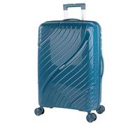 ITACA - Koffer Mittelgroß - PP Hochwertiger und Stabiler Reisekoffer mit Rollen - Koffer Mittelgroß 4 Rollen Leicht mit Kombinationsschloss - Dauerhaft Hartschalenkoffer Mittelgroß, Petrol