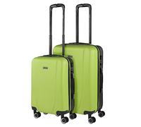 ITACA - Koffer Set Mit Rollen In Groß Für Reisen - Reisekoffer Set Aus Robuster Hartschalenkoffer-Struktur, Leicht Und Strapazierfähig Für Jeden Anlass, Pistazien-Anthrazit