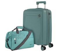 ITACA - Koffer & Trolleys, Handgepäck Koffer, Reisekoffer, Trolley mit Rollen - leicht, robust und ideal für Reisen, Urlaub und Business-Trips, Khaki-Stein