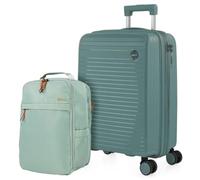 ITACA - Koffer & Trolleys, Handgepäck Koffer, Reisekoffer, Trolley mit Rollen - leicht, robust und ideal für Reisen, Urlaub und Business-Trips, Minze