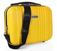 ITACA - Kosmetikkoffer Hartschale Groß, Beautycase Damen, Trolley & Handgepäck Koffer: Beauty Case Hartschale, Kosmetik Koffer, Kosmetiktasche Groß - Ideal für Reisen! T71535, Gelb