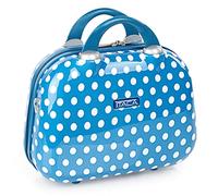 ITACA - Kulturbeutel für Frauen und Kinder aus Polycarbonat, hochwertige Reise-Kulturtasche mit Tragegriff und verstellbarem Schultergurt, Elegante Marke, Blau (35CM-702435), 35 cm