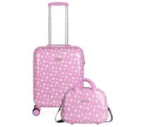 ITACA - Kulturbeutel für Frauen und Kinder aus Polycarbonat. Hochwertiger, Harter Kulturbeutel mit Tragegriff und verstellbarem Schultergurt. Elegante Marke, Rosa, 55 cm + 35 cm