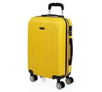 ITACA - Trolley Handgepäck Cabin Trolley Koffer Reisekoffer Hartschalenkoffer mit Zahlenschloss - Kabinengepäckgröße 55x40x20, Gelb