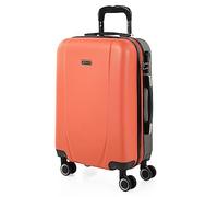 ITACA - Trolley Handgepäck Cabin Trolley Koffer Reisekoffer Hartschalenkoffer mit Zahlenschloss - Kabinengepäckgröße 55x40x20, Koralle-Anthrazit