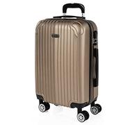 ITACA - Trolley Handgepäck Cabin Trolley Koffer Reisekoffer Hartschalenkoffer mit Zahlenschloss - Kabinengepäckgröße 55x40x20, Champagner