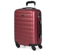 ITACA - Trolley Handgepäck Cabin Trolley Koffer Reisekoffer Hartschalenkoffer mit Zahlenschloss - Kabinengepäckgröße 55x40x20, Granat