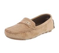 Ital Design Damen Loafer mit Flacher Sohle, eckige Spitze, Hellbraun, Gr. 40