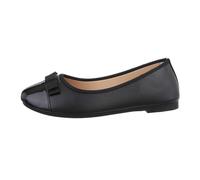 Ital Design Damenschuhe Ballerinas Klassische Ballerinas, TD2206-, Kunstleder, Schwarz, Gr. 38