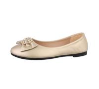 Ital Design Damenschuhe Ballerinas Klassische Ballerinas, TD2208-, Kunstleder, Gold, Gr. 40