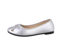 Ital Design Damenschuhe Ballerinas Klassische Ballerinas, TD2220-, Kunstleder, Silber, Gr. 37