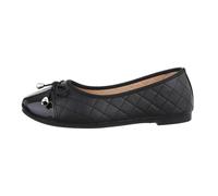 Ital Design Damenschuhe Ballerinas Klassische Ballerinas, TD2222-, Kunstleder, Schwarz, Gr. 38